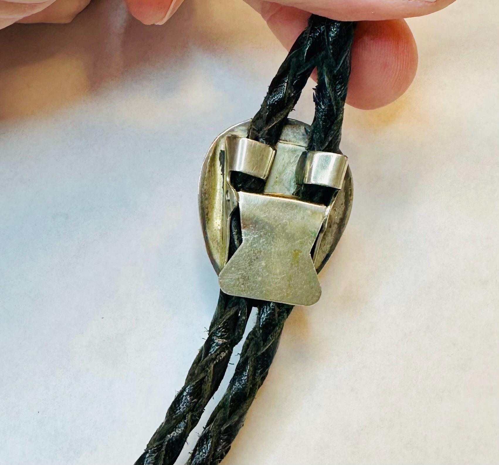 Vintage Hopi Sterling Silver Turquoise Bear Paw Bolo Tie - Etsy