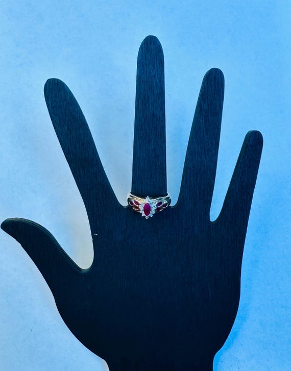 14k Ruby and Diamond Ring Size 8 - image 3