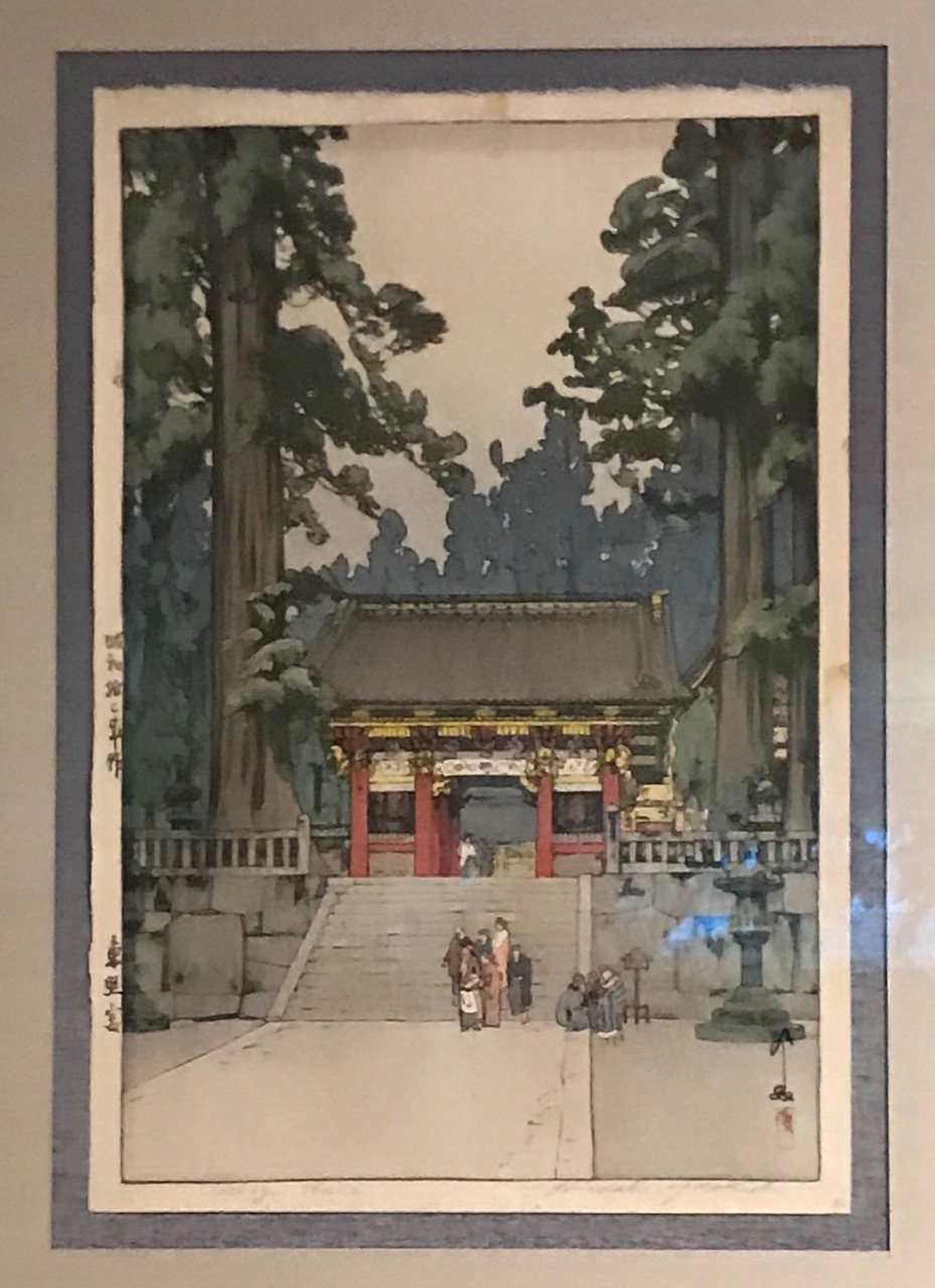Rare Find Hiroshi Yoshida (1876-1950) Toshogu Shrine With