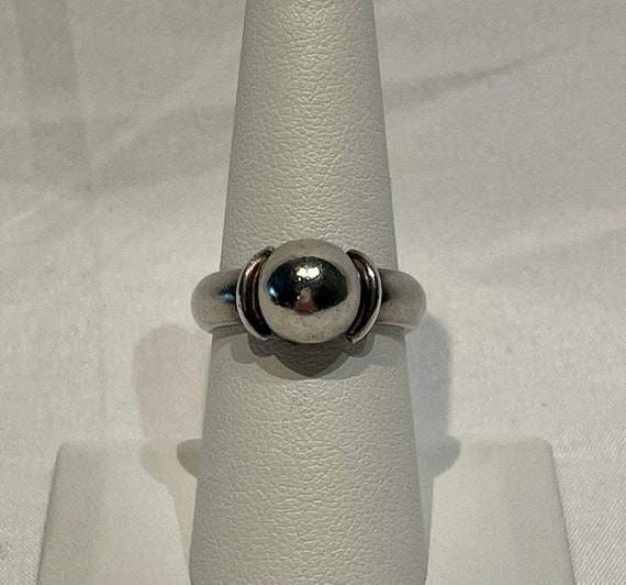 Vintage Sterling Silver Ball Bearing Ring Size 7.5 Etsy