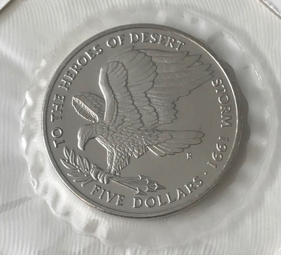 1991 Heroes Of Desert Storm Commemorative Coin Republic Of Etsy