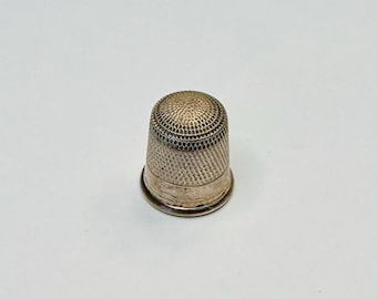 Antik Simons Bros & Co Sterling Silver Fingerborg Storlek 10