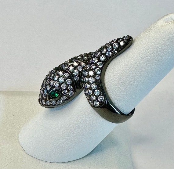 Sterling Silver Snake Ring Size 7 - image 1