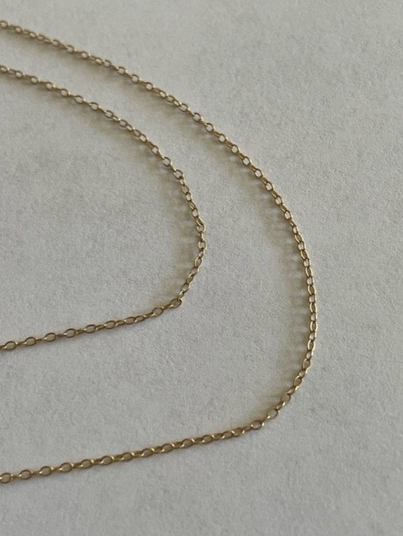 14k Yellow Gold Chain Necklace 15 in 