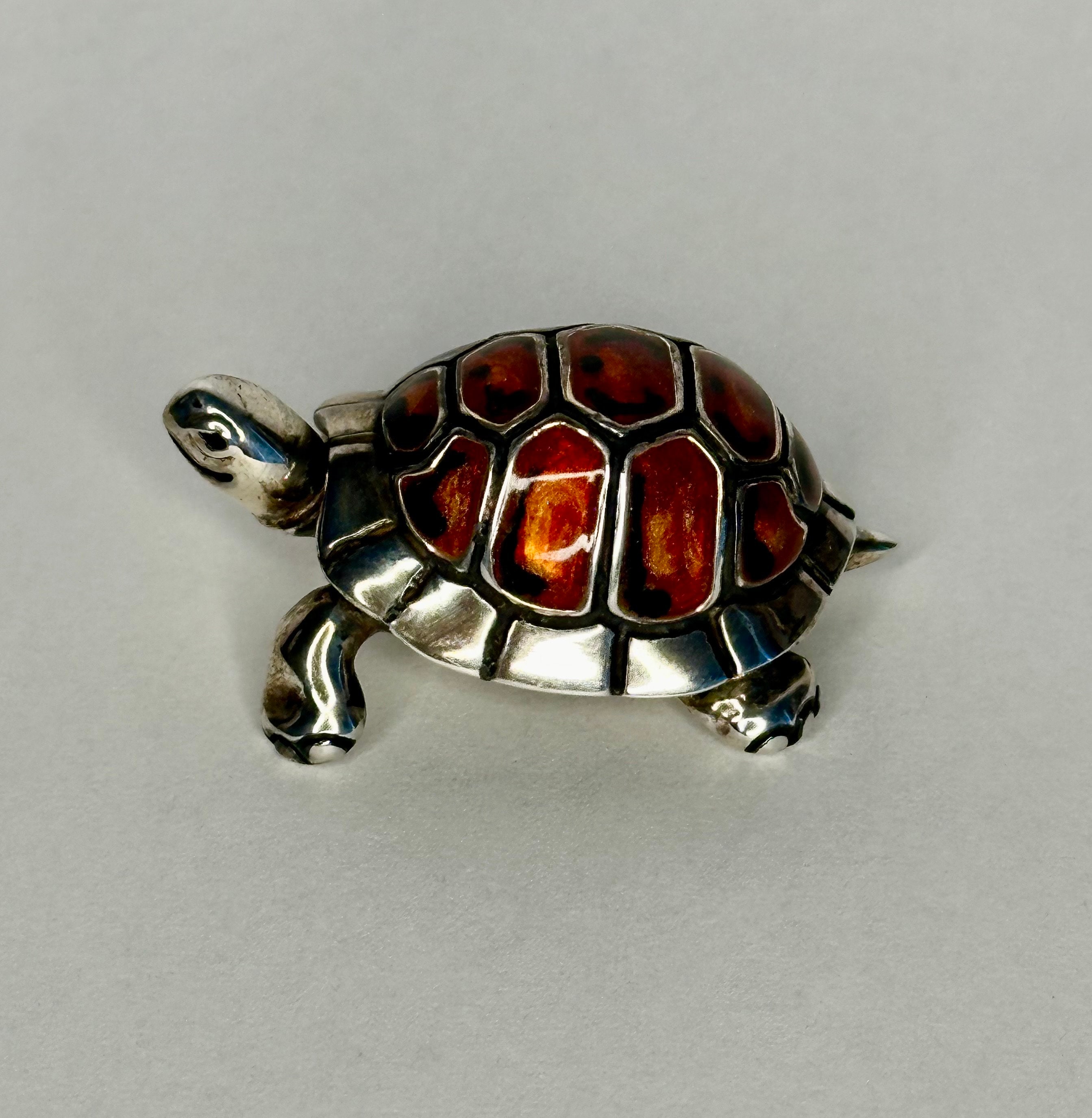 Saturno Sterling Silver Enamel Turtle or Tortoise