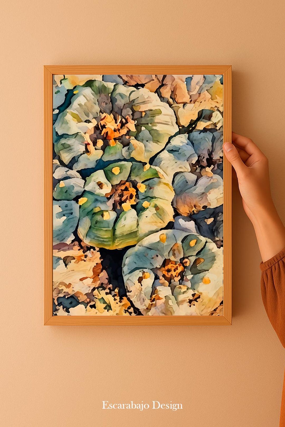 Peyote Wall Art – Mexican Sacred Cactus Illustration / Peyote Art ...