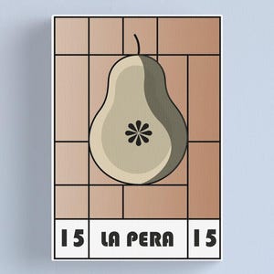 La Pera - Ilustración Digital Inspirada en la Lotería Mexicana