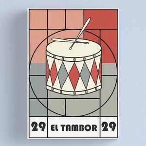 El Tambor - Digital Illustration Inspired by the Mexican Lottery
