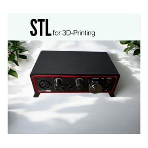 Stl Focusrite Solo Gen 3 ホルダー ケーブル管理テーブル スタンド 3D プリント ファイル デジタル ダウンロード