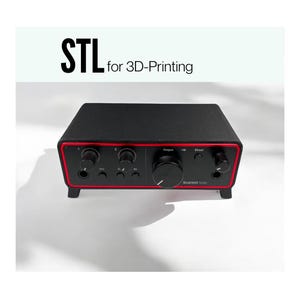 Stl Focusrite Solo Gen 4 ホルダー ケーブル管理テーブル スタンド 3D プリント ファイル デジタル ダウンロード
