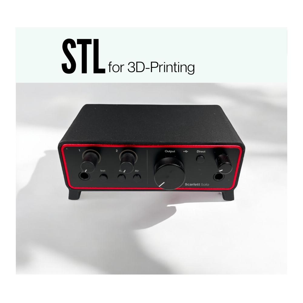 Stl Focusrite Solo Gen 4 Holder Cable Management Table Stand 3D
