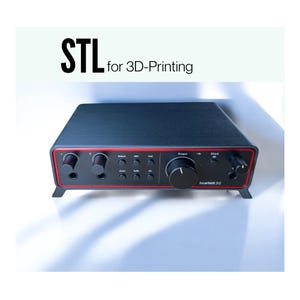 Stl Focusrite Scarlett 2i2 4 Gen ホルダー ケーブル管理テーブル スタンド 3D プリント ファイル デジタル ダウンロード