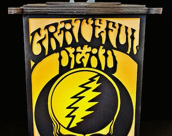 Grateful Dead Night Light Deadhead Christmas Gift Retro Home Decor