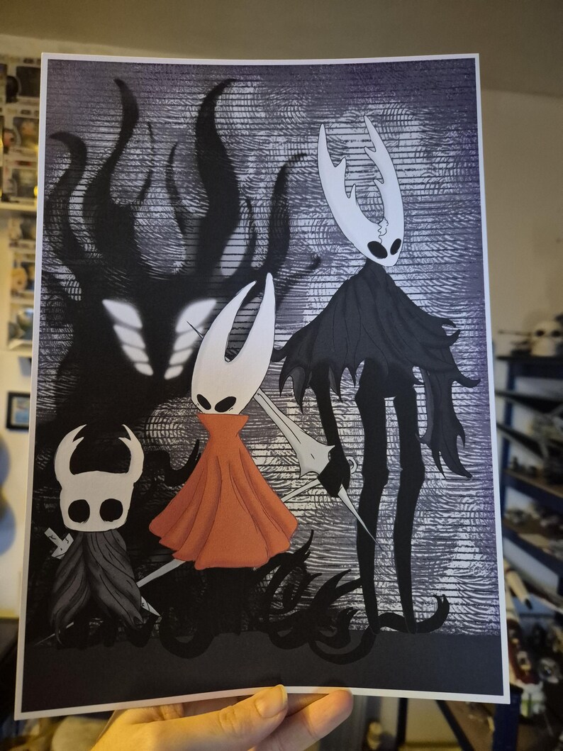 Hollow Knight Fanart Print: Hand Drawn Art - A4 A5 Size Print - Etsy Canada