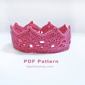 Crochet Crown Pattern- Princess Crown - Princess Tiara - Prince Crown - Photography Props N77