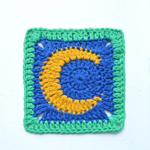 Crochet Moon Granny Square / Celestial Granny Squares Crochet Pattern PDF n144