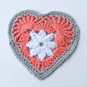 Crochet Heart Coaster Pattern, Valentine&#39;s Day Gift Idea Crochet Heart Pattern, Mothers Day gift n142