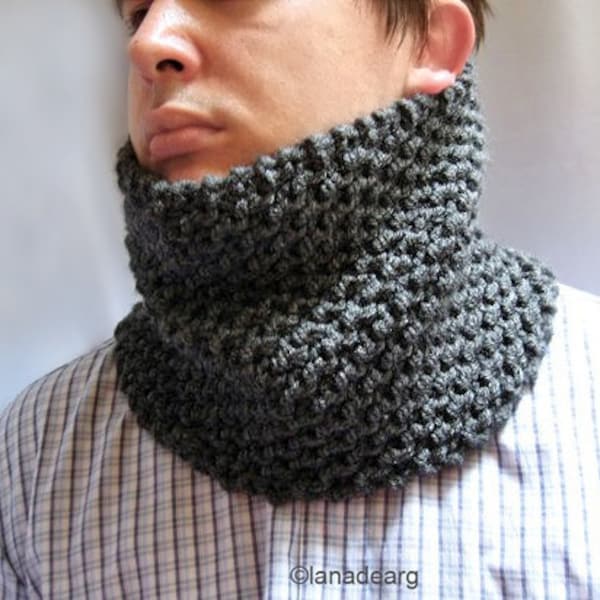 Knit Cowl Pattern- Chunky Neck Warmer Cowl Pattern PDF n 25