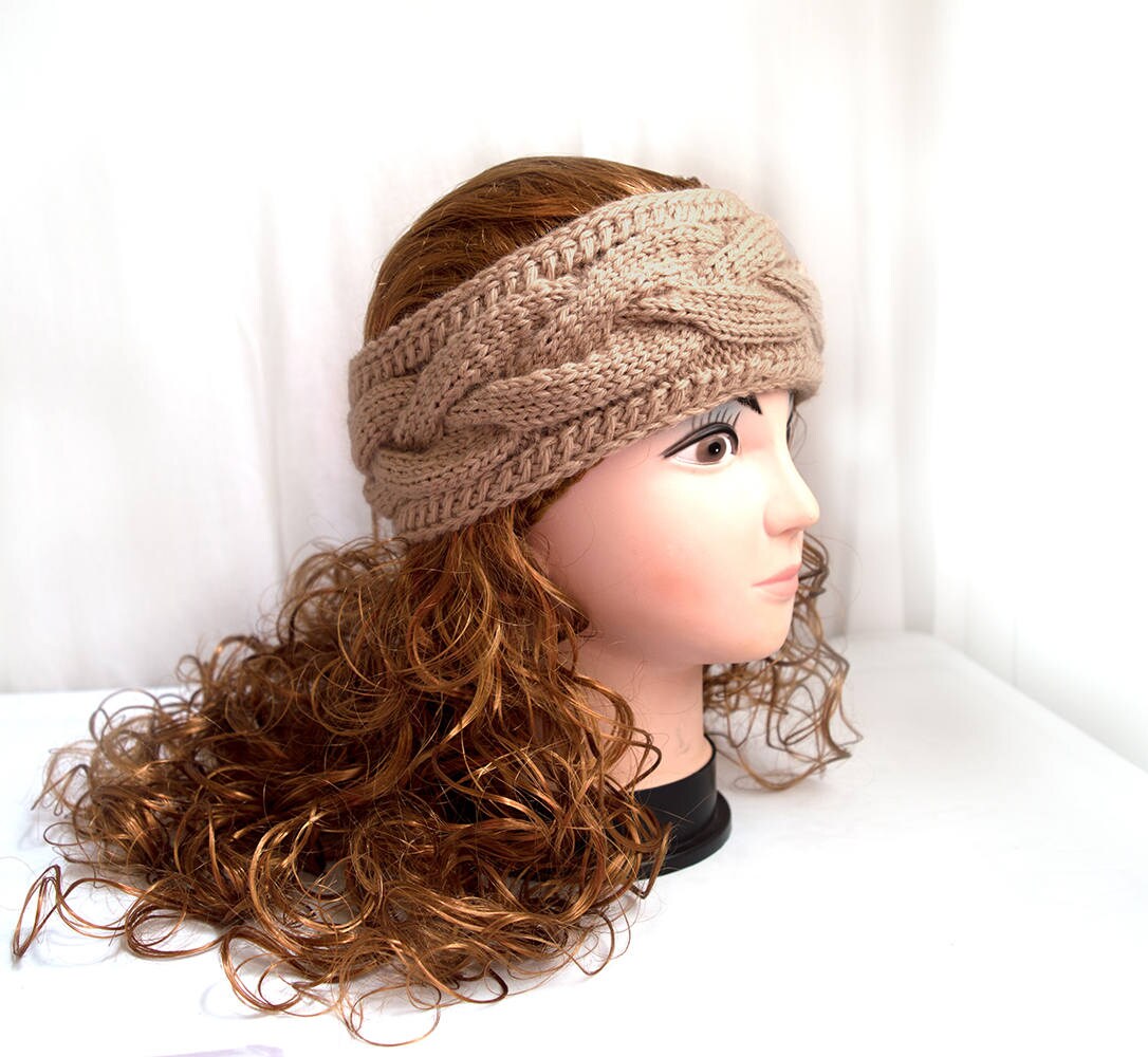 Cable knit headband pattern winter headbands Etsy