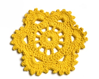 Crochet Coaster Pattern- Crochet Placemat Coaster Pattern Home Decor Doily Round Doilies Pattern PDF no 116