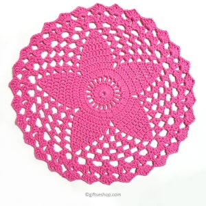 Crochet Placemats- Crochet Doily Pattern,  Round Doily, Dining Table Mat PDF No123