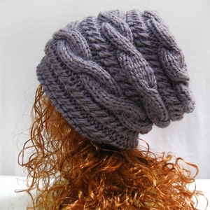 Knitting Pattern Hat Slouchy, PDF Knit Hat Pattern N39-1 image 2