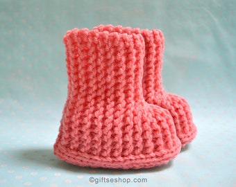 Booties Knitting Pattern- Easy One Hour Baby Booties Knitting Tutorial PDF Digital File n128