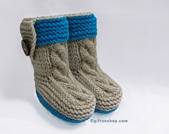 Knitting Pattern- Baby Booties Pattern- Baby Shoes Pattern- Knitted with Two Needles n78