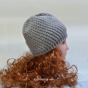 Crochet Hat Beanie Pattern- Alpine Stitch Crochet Pattern No112