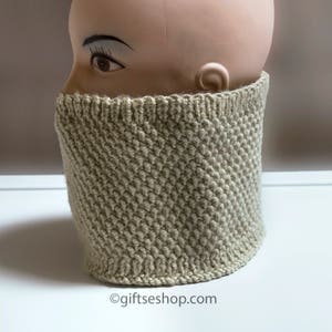 Easy cowl knitting pattern, cowl scarf  knitting pattern suitable for men n90