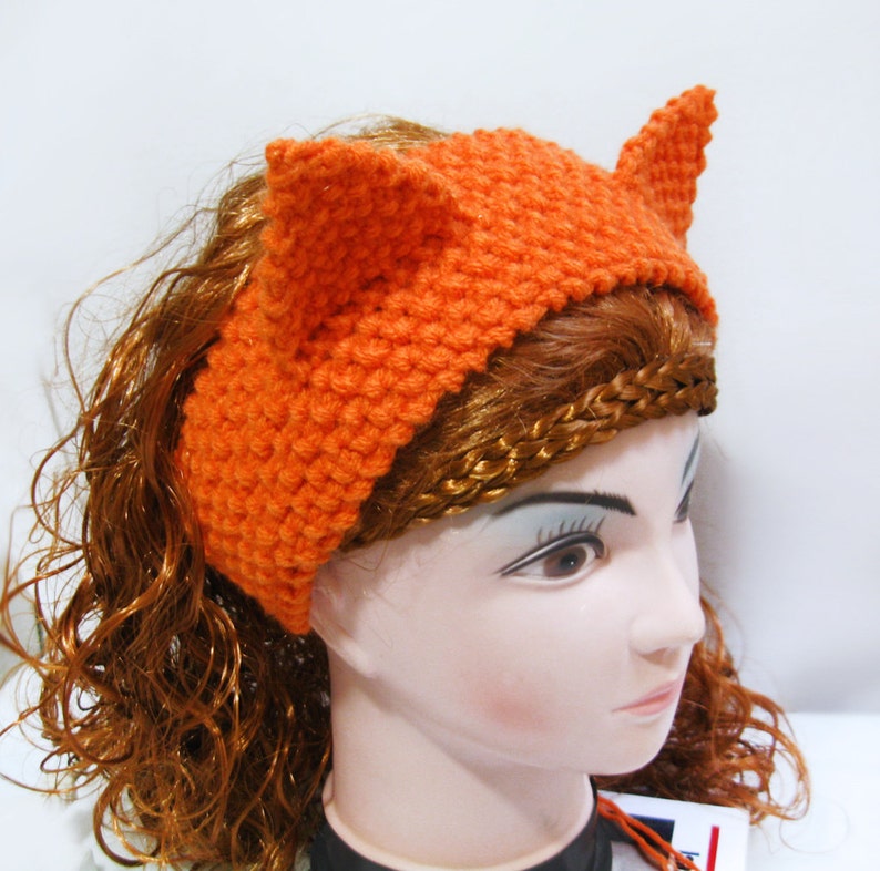 Fox Headband Ear Warmer Knitting Pattern Cat Ears Headband Etsy