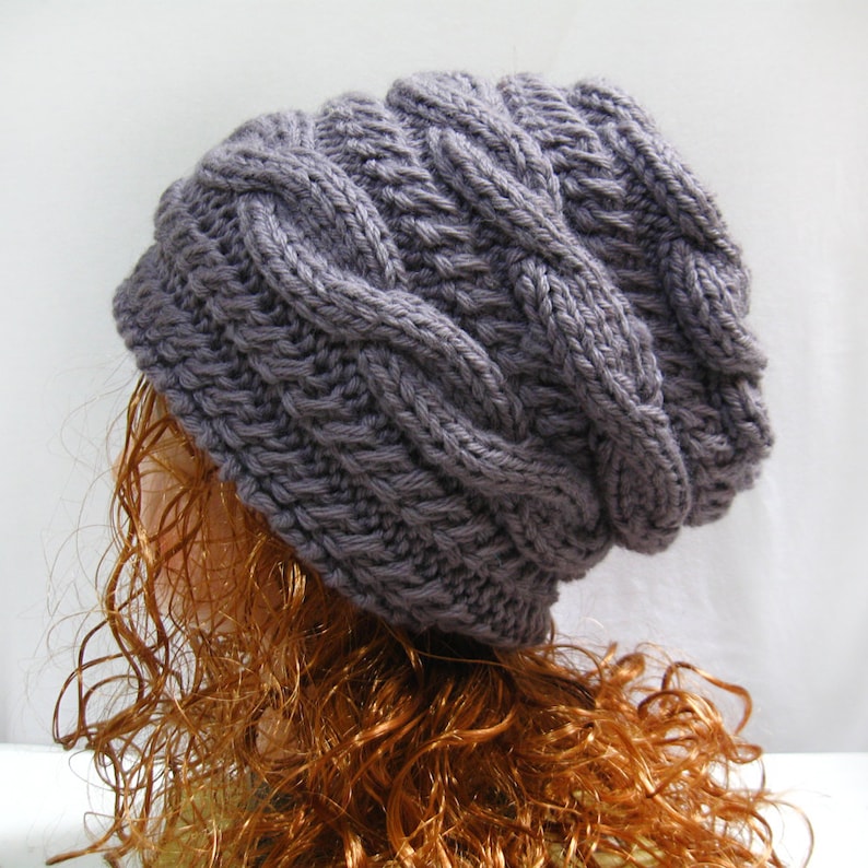 Knitting Pattern Hat Slouchy, PDF Knit Hat Pattern N39-1 image 1