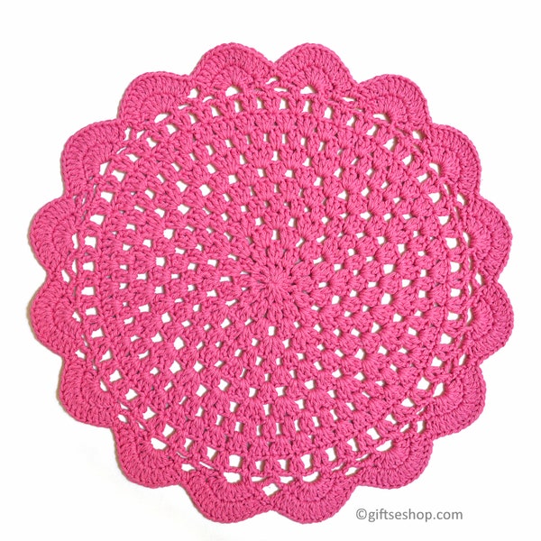 Crochet Doily Placemat Pattern, Round Doily Dining Table Mat digital PDF No125