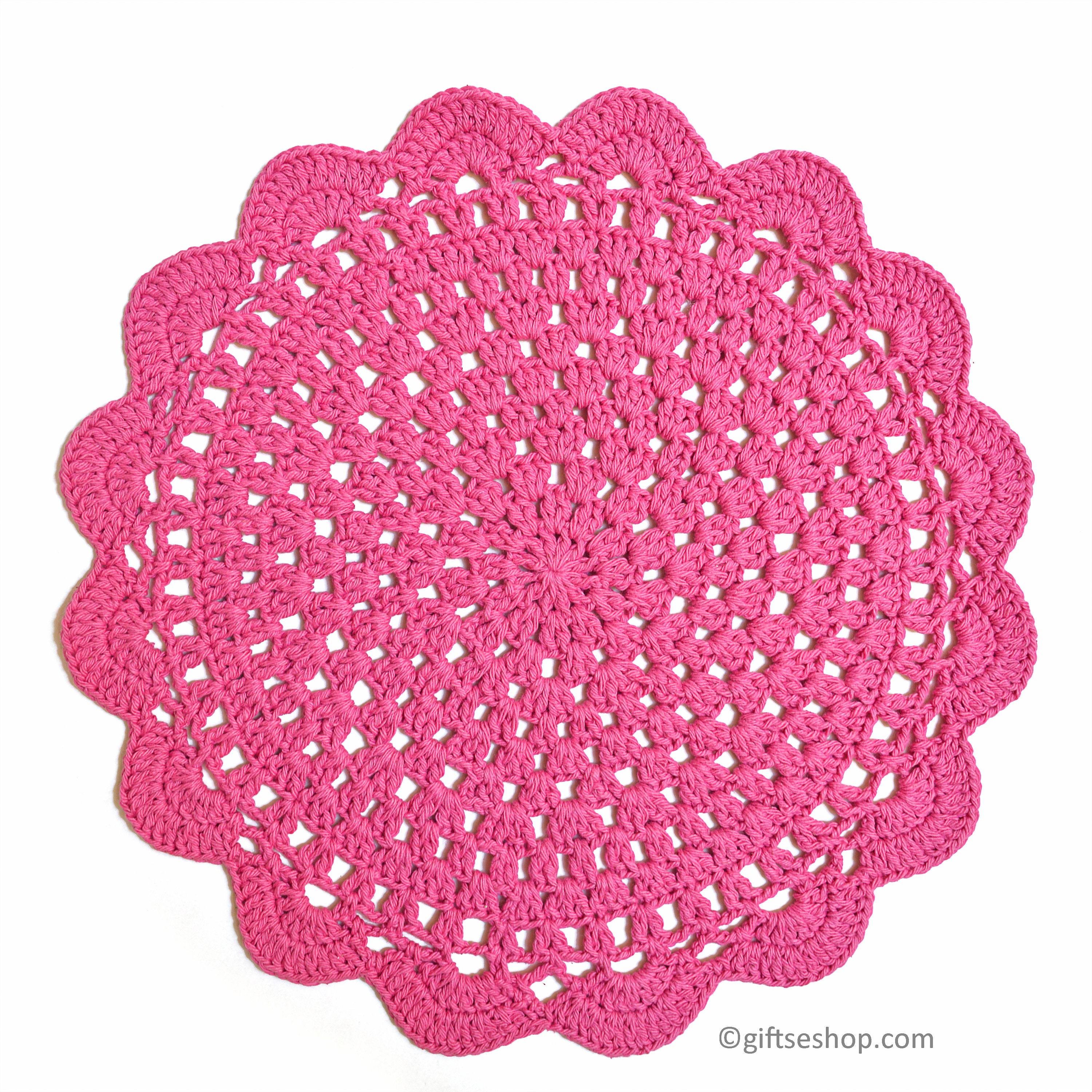 Crochet Doily Placemat Pattern Round Doily Dining Table Mat Etsy