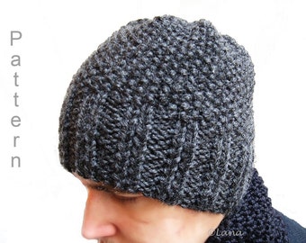 Knitting Pattern- Knitted Hat Patterns, Beanies for Men,Hats for Men, Women’s Hats, Easy Knitting Patterns PDF N15