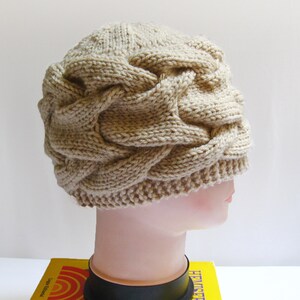 Knit Hat Pattern- Knit Cabled Hat PDF Pattern- Knitting Pattern N40 - Etsy