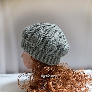 Crochet- Slouch Hat Pattern- Slouchy Beret Hat- Beanie Pattern N82