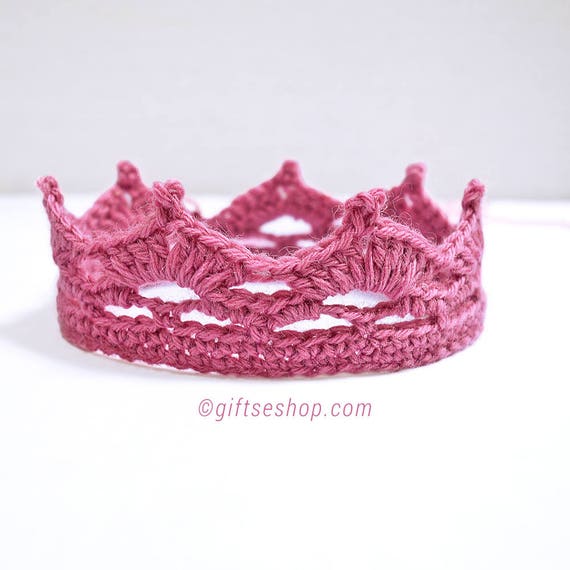 Crochet Pattern - Crochet Baby Crown Pattern - Tiara Crochet Pattern - Baby Girl Princess Costume –- Photo Prop no87