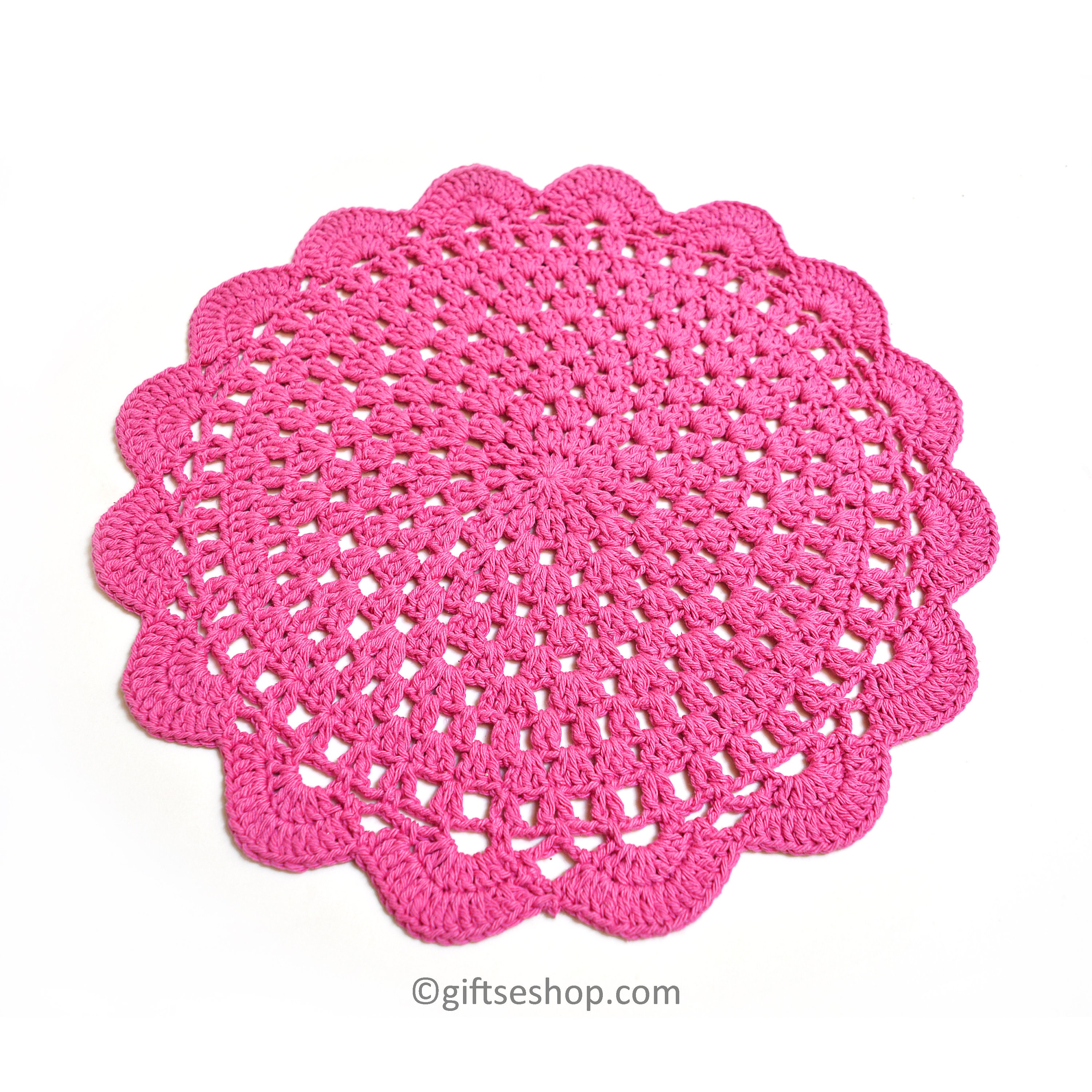 Crochet Doily Placemat Pattern Round Doily Dining Table Mat Etsy