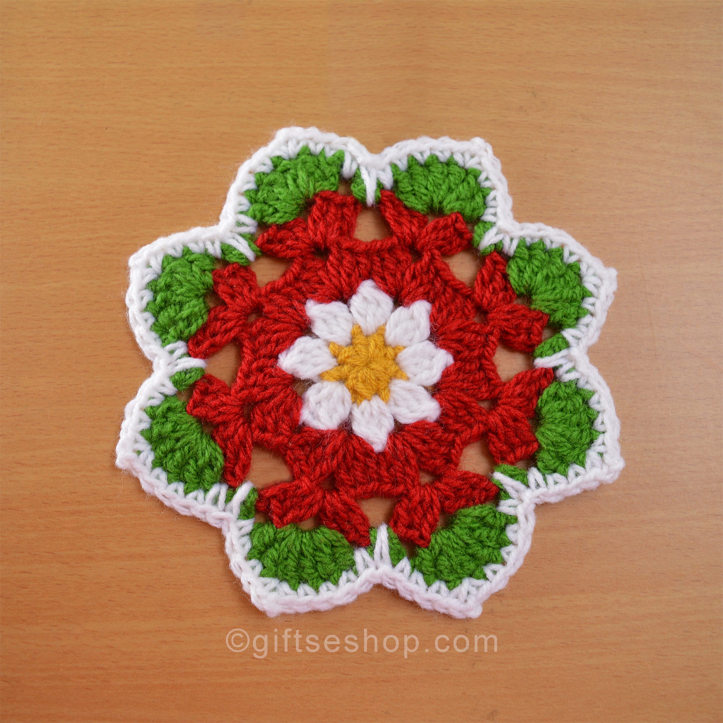 39 Christmas Coaster Crochet Patterns for Festive Table Decor, Gifts, and Cozy Holiday... 25 Crochet Pattern- Christmas Coaster