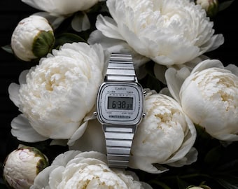 Vintage Casio Watch Women | Japanese Vintage Watch | Rare Gray Dial | Stainless Steel Bracelet | Casio Vintage Watch