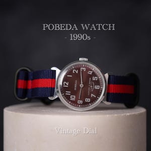 Very rare original vintage watch POBEDA  1990s. Mechanical watch, unisex watch, Christmas gift