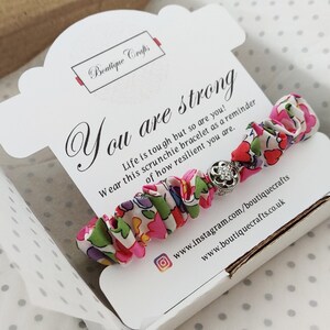 Skinny Scrunchie Bracelet - Small Scrunchie - Thin scrunchie - made from Liberty print fabric - Wish Bracelet - Motivational/Positivity Gift
