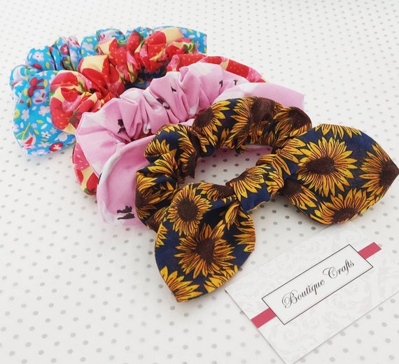 Summer Hair Scrunchies   Amazon.com : Spring Summer Floral Hair Scrunchies for Women  main image 2