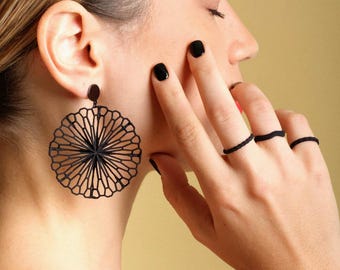Pendientes de flores 3D