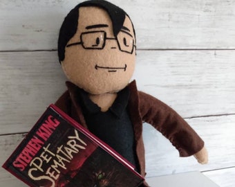 Stephen King Inspired Art Doll! You Pick the Book He's Holding!!!