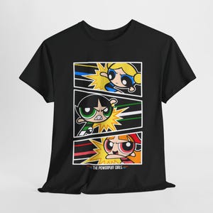 Powerpuff Girls | Anime Shirt | Vintage Cartoon | Superhero Unisex Heavy Cotton Tee