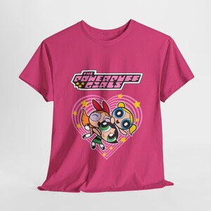 Powerpuff Girls 4 | Anime Shirt | Vintage Cartoon | Girl Power | Superhero Unisex Heavy Cotton Tee