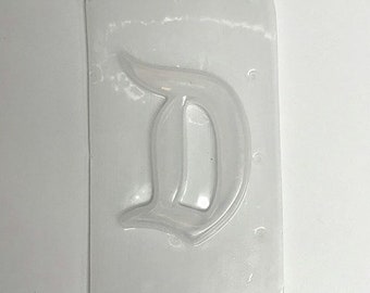 Rétro Lettre D forme moule en résine en plastique fait à la main