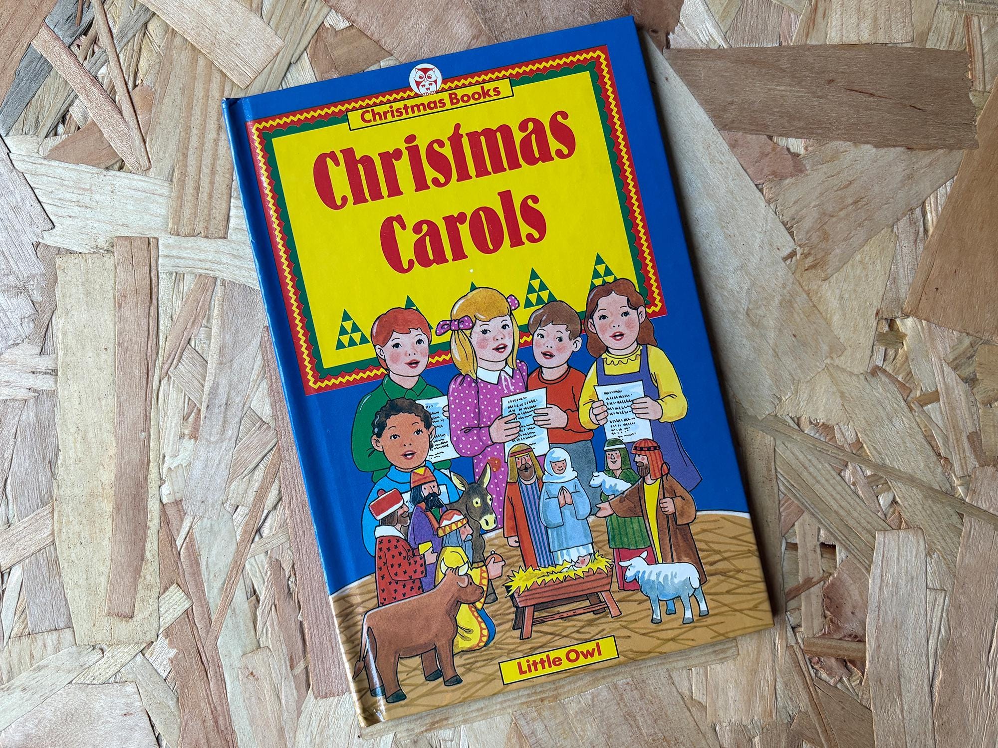 Vintage Christmas Carols book by Little Owl - 1989, hardback